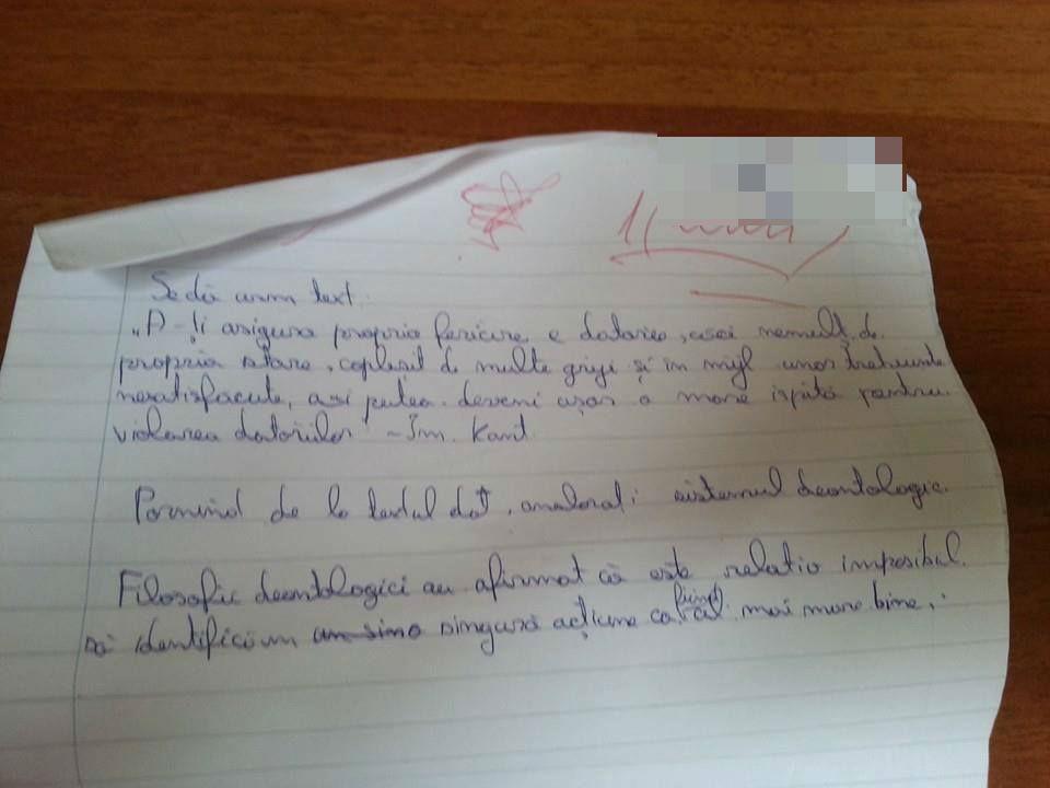 Răspunsul HALUCINANT al unui elev care nu a scris nimic la un TEST şi a luat nota 1! Profesoara a înnebunit de furie când a văzut