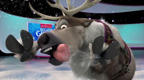 Musafiri speciali! Olaf și renul Sven au evadat din ”Frozen- Regatul de gheață” direct în studioul Observatorului! Micuții îi vor revedea în ziua de Crăciun