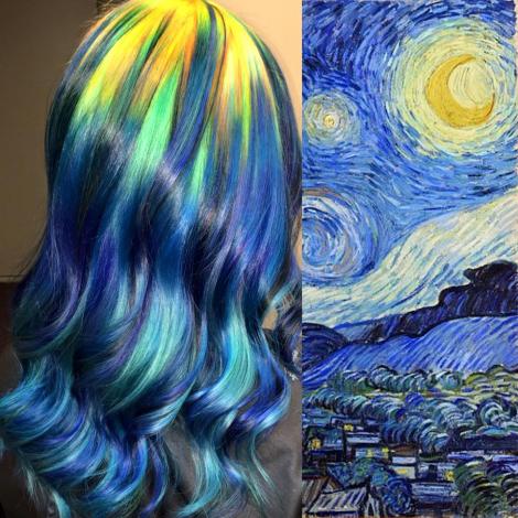 Se crede Van Gogh, dar lucrează la salon! Un hairstylist reproduce cele mai faimoase tablouri pe părul clientelor!