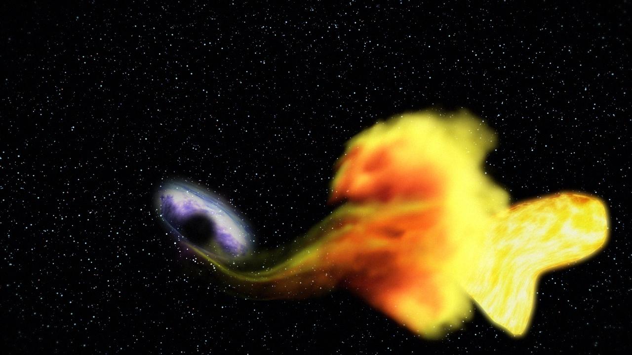 O gaură neagră inactivă s-a trezit și a distrus o stea care s-a apropiat prea mult