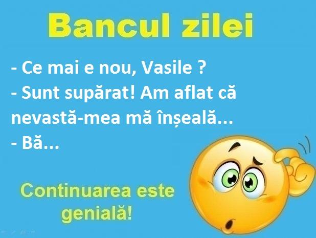 Bancul zilei: „Ce mai e nou, Vasile?”