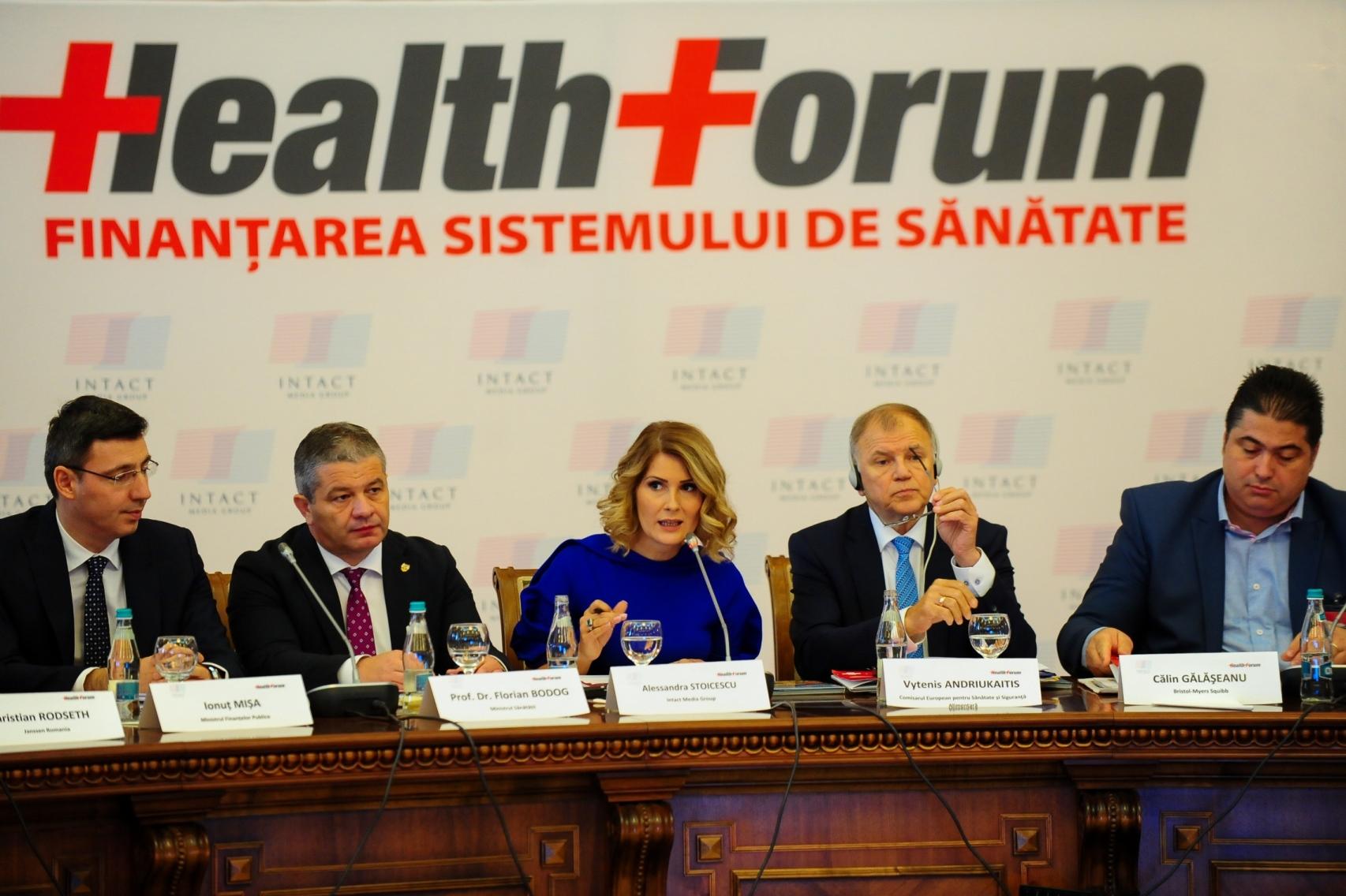 Evenimentul Health Forum, moderat de Alessandra Stoicescu, a avut un invitat special: Comisarul Euopean pentru Sănătate și Siguranță Alimentară
