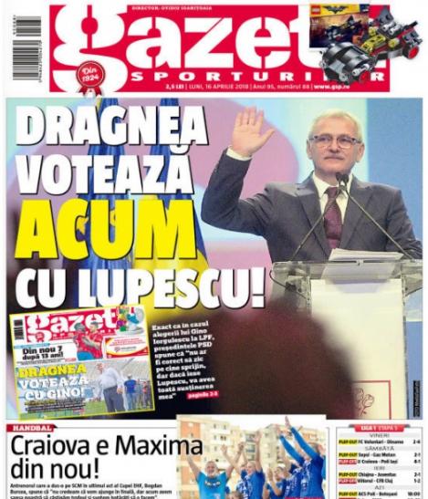 Revista presei sportive, 16.04.2018: Răsturnare de situație: Dragnea și-a ales favoritul la alegerile FRF; Real are un nou ”magician”; Barcelona pregătește 3 transferuri