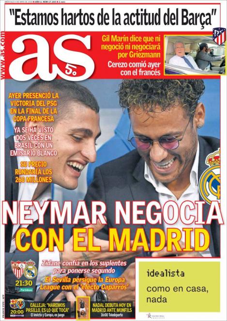 Revista presei sportive, 09.05.2018: Trădarea anului: încă un ”câine” la FCSB; Neymar revine în Spania și Atletico nu renunță la Griezmann
