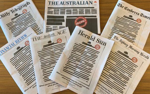 Semnal de alarmă în Australia. Ziare editate cu texte acoperite de tuș negru