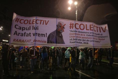 Marş pentru comemorarea a patru ani de la tragedia din Colectiv, în Bucureşti; unii participanţi au cerut demisia lui Raed Arafat - FOTO, VIDEO