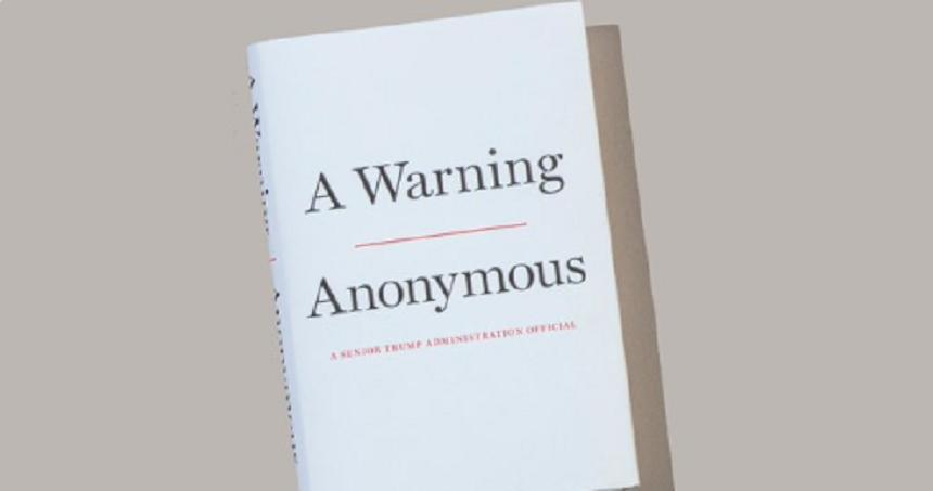 Un funcţionar de rang înalt anonim de la Casa Albă prezintă un portret însăpimântător al lui Trump în cartea ”A Warning”; ”el acţionează ca un copil de 12 ani”