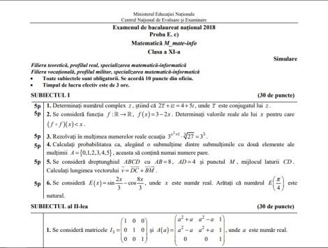 Simulare Matematica Clasa 11 Citeste Toate Articolele Despre Simulare Matematica Clasa 11 Pagina 1 Din 1 Antena 1