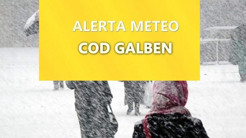 Meteo Cod Galben de vreme severă! Rafalele depășesc 100 km/h, spulberând zăpada