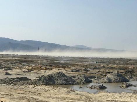 Poluare cu particulele fine de praf provenite de la deşeurile miniere la Moldova Nouă, în judeţul Caraş-Severin