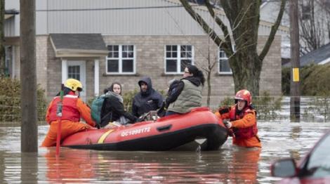 Pericol de inundații! Peste 5.000 de persoane evacuate, în urma ruperii unui dig situat la vest de Montréal: „N-am avut ce să facem! Apa urca în timp ce vorbeam”