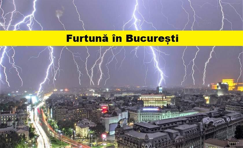 Vremea în București se stică. ANM anunță ploi torențiale și descărcări electrice