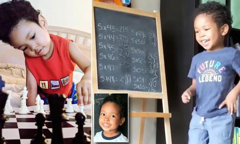Un copil de trei ani a uimit o lume întreagă! Rezolvă probleme complicate de matematică și e as la șah 