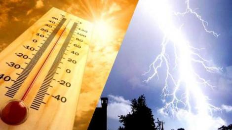 Avertizare meteo ploi torențiale și vijelii în România. Temperaturi: 31-33 grade C