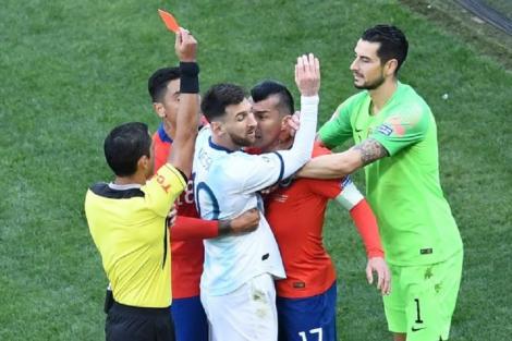 Argentina, locul trei la Copa America, după 2-1 cu Chile în finala mică. Messi a fost eliminat