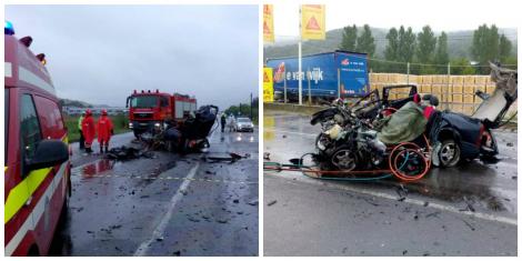 Bărbat de 32 de ani, mort într-un accident grav, în Cluj! Mașina lui, transformată într-un morman de fiare
