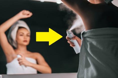 O femeie s-a dat cu deodorant înainte de culcare și a văzut efectul a doua zi! Ce s-a întâmplat