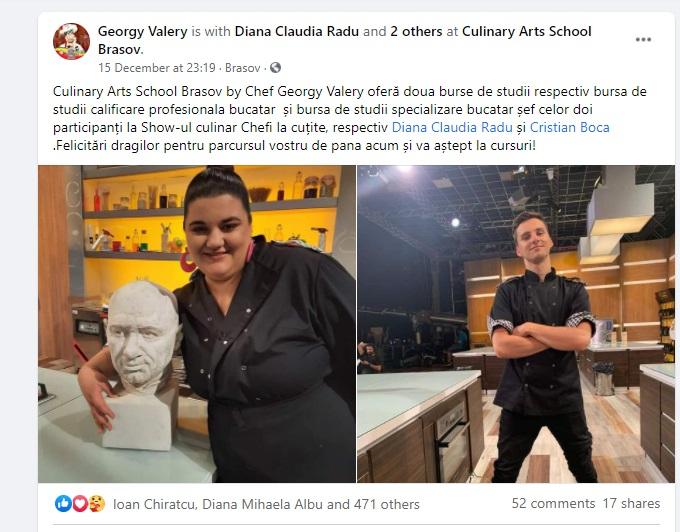 Ce veste au primit Claudia Radu și Cristian Boca de la „Chefi la cuțite”, după finală