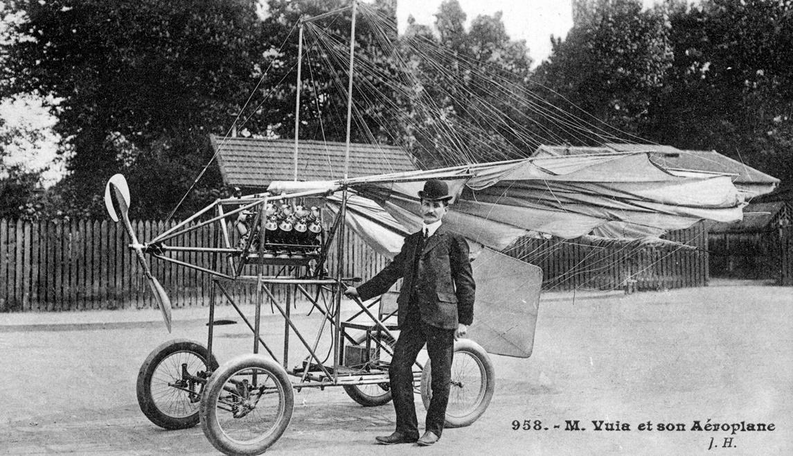 Avea un singur vis, „vuia” să zboare. Pe 18 martie 1906, Traian Vuia, pionier al aviației mondiale, realizează primul zbor autopropulsat din lume