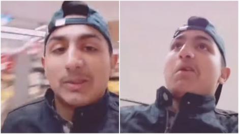 Tânăr din Iași, filmat în timp ce amenință angajații unui supermarket: ”Am corona. Vă dau la toți, că sunt șmecher, am de unde!”
