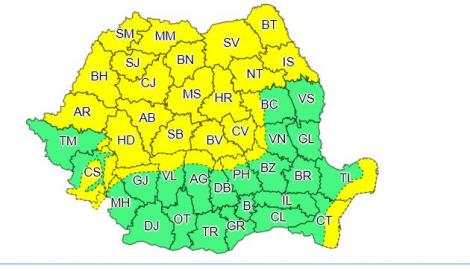 Vreme la extreme în România! ANM anunță cod galben de vânt puternic și frig în unele zone și 25 de grade în altele