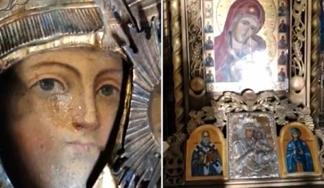 O icoană făcătoare de minuni dintr-o biserică din București a plâns lacrimi de mir, în timpul slujbei: „O minune ce ne dă un semn”