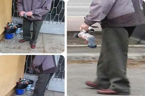 Bătrân din Suceava, filmat când prinde și jumulește un porumbel pe viu: „Ce faceți cu el?” | VIDEO