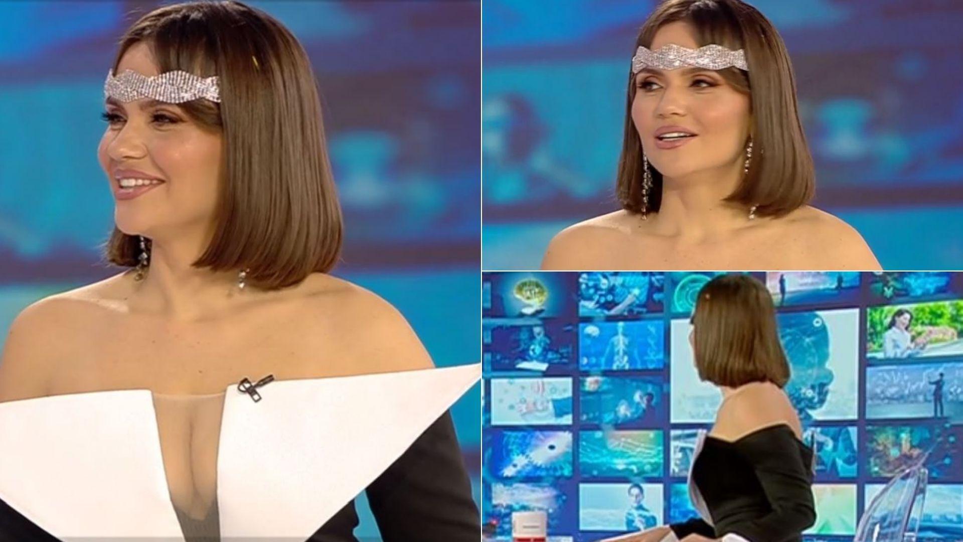 Cristina Șișcanu, cum nu a mai apărut la TV. A purtat un decolteu amețitor, dar pantofii au captat întreaga atenție. Cum arată ei