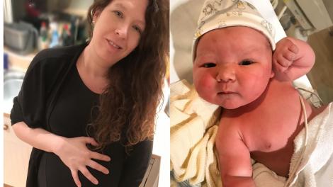 Fiona Hamilton-Currie a născut un bebeluș de 5,5 kilograme. Cum arată Buddy