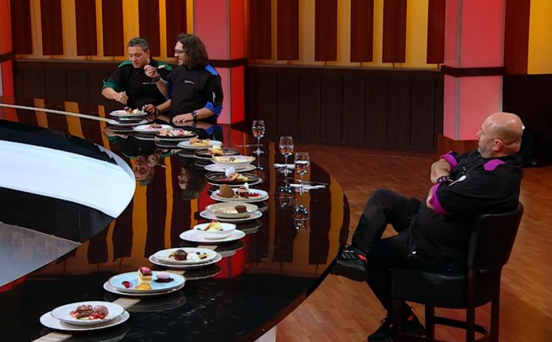 Sorin Bontea, florin dumitrescu și catalin scarlatescu in platoul chefi la cutite