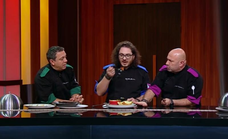 Sorin Bontea, Florin Dumitrescu și Cătălin Scărlătescu la „Chefi la cuțite”