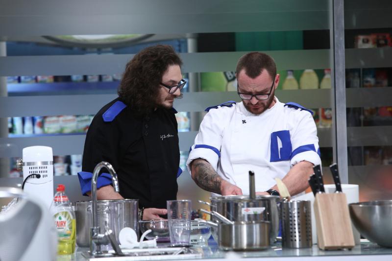 Florin Dumitescu și Cătălin Amarandei, în bucătăria „Chefi la cuțite”