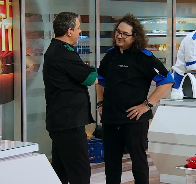 Sorin Bontea și Florin Dumitrescu la „Chefi la cuțite”