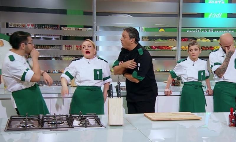 Sorin Bontea și echipa verde in bucataria chefi la cutite