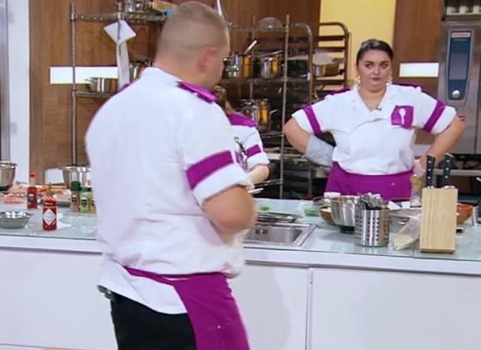 Alexandru Bădițoaia si Narcisa la proba de duel, la „Chefi la cuțite”