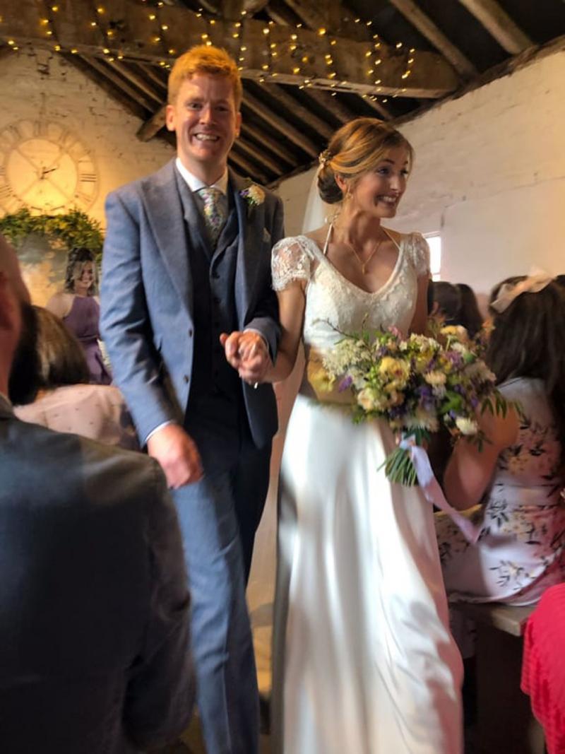 James Sherred alături de soția sa, la nuntă