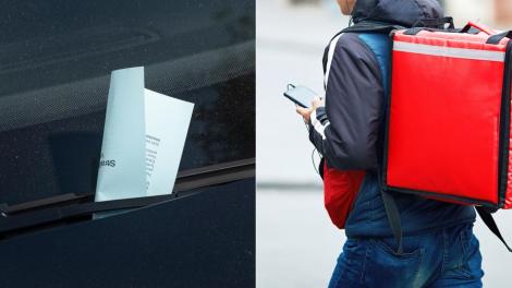 Un bărbat a comandat mâncare și livratorul i-a lăsat un mesaj și bani pe mașină. Conținutul biletului a devenit viral pe internet