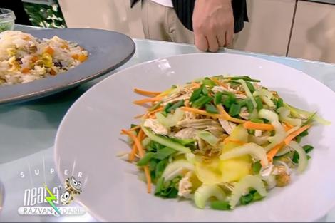Salată de crudități cu pui. Rețeta lui chef Nicolai Tand la Super Neatza, 23 februarie 2022