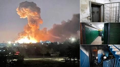 Cum arată buncărele în care ucrainenii se adăpostesc de bombele trimise de Rusia. Explozii în mai multe orașe | Galerie Foto