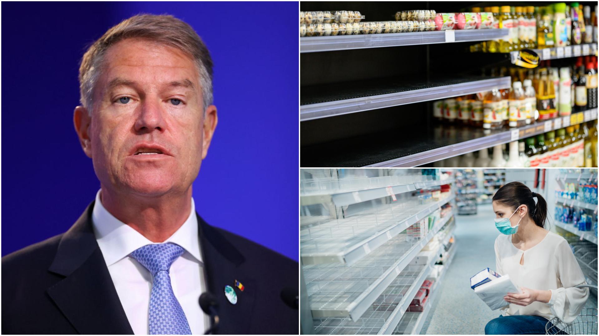 Ce spune Klaus Iohannis despre o posibilă criză alimentară în România, după ce unele produse au început să dispară din magazine