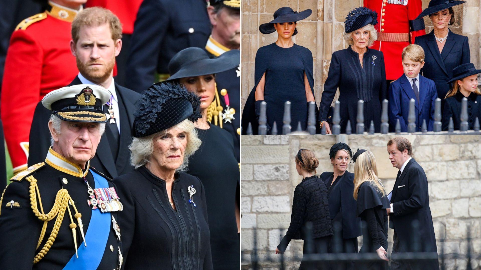 Cum au fost pozați copiii Reginei Camilla la funeraliile Reginei Elisabeta. Ei sunt frații vitregi ai Prinților Harry și William