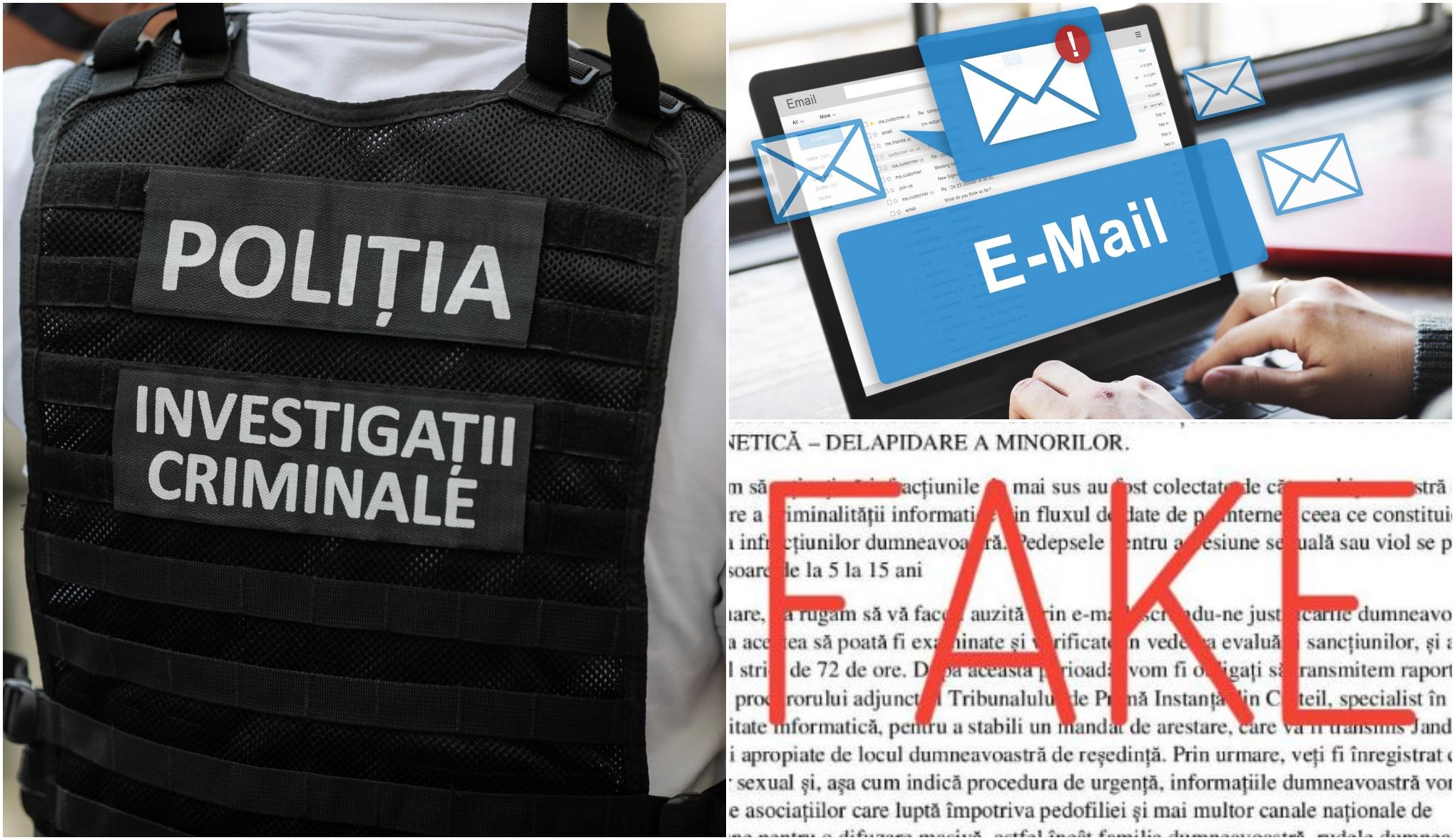 Poliția Română, despre o nouă escrocherie online în numele instituției „Nu trimitem astfel de email-uri". Cum arată citația falsă