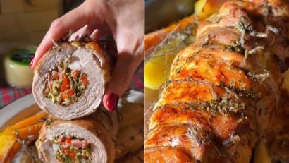 Rețeta simplă și rapidă de ruladă de porc perfectă pentru Crăciun. Invitații tăi vor cere două porții din acest preparat