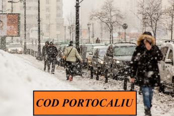 Cod portocaliu și galben de ninsori, viscol și polei. Ce zone sunt afectate de vremea severă
