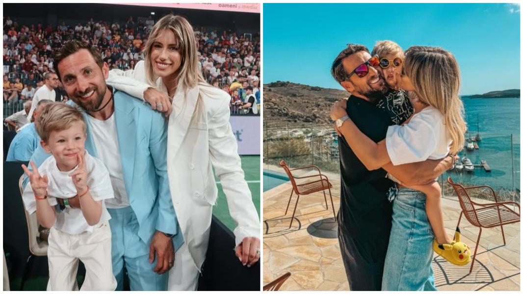 Dani Oțil, Gabriela Prisăcariu și fiul lor au împodobit bradul de Crăciun. Ce costum adorabil a îmbrăcat Tiago: „Ce simpatic este”