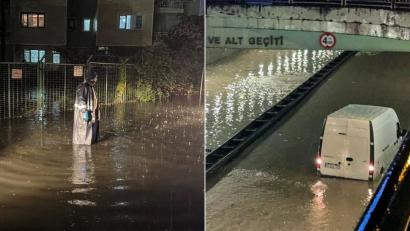 Dezastru în Istanbul! Mașini luate de ape, străzi transformate în râuri și un copil mort. Imagini dramatice