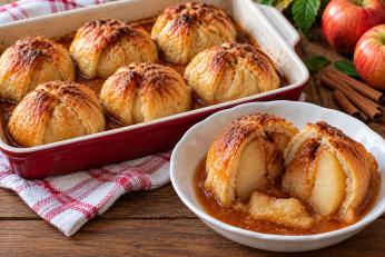Old-Fashioned Apple Dumplings - Rețetă de găluște cu mere la cuptor și sos aromat de vanilie