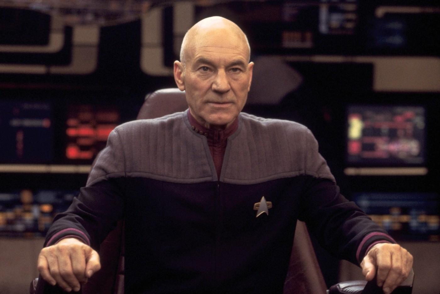 Patrick Stewart în rolul lui Jean-Luc Picard din „Star Trek”