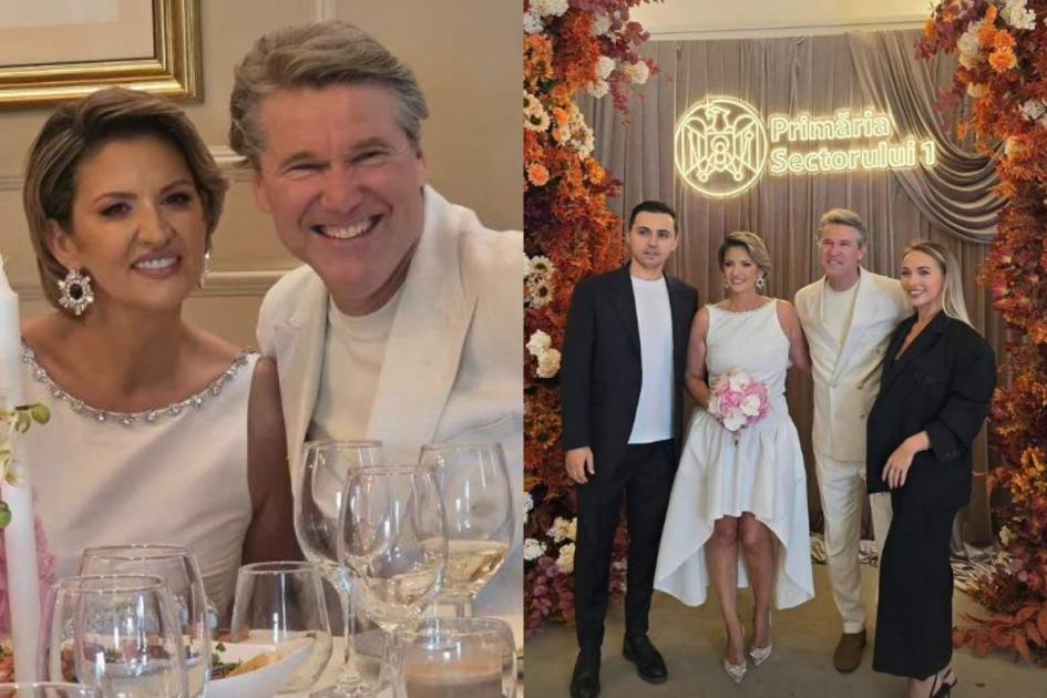 Photo : A1.RO Florin Răducioiu s-a căsătorit la 56 de ani. Primele imagini cu el și Andreea în ziua cununiei. Cum a arătat mireasa