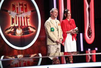 Chef Sautner oferă cuțitul de aur în ediția Chefi la cuțite de diseară. Florin Răducioiu, la degustarea unei amulete în premieră